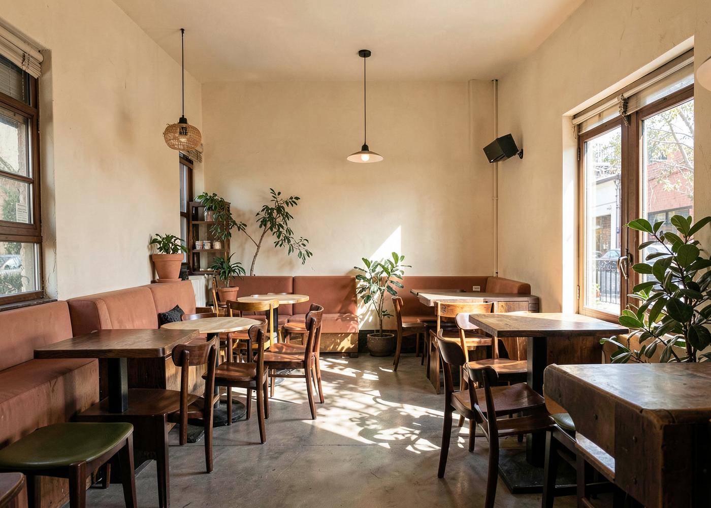 Warm interior image from the Ember & Oak concept